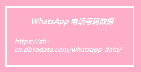 WhatsApp 电话号码数据