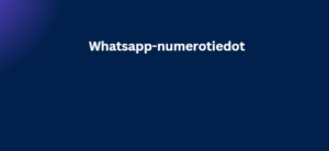 Whatsapp-numerotiedot