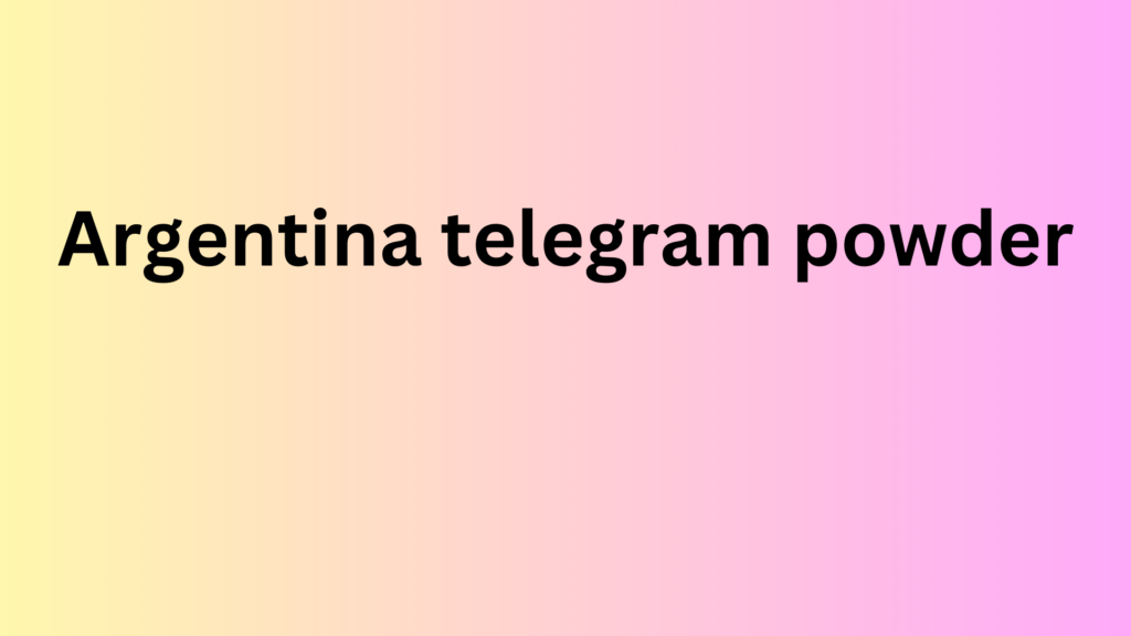 Argentina telegram powder