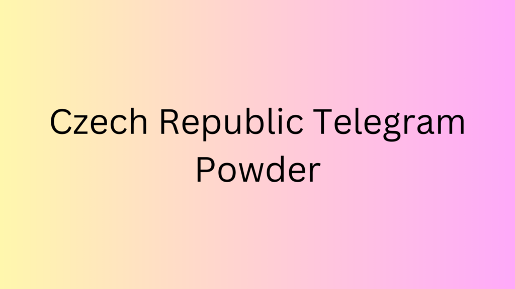 Czech Republic Telegram Powder