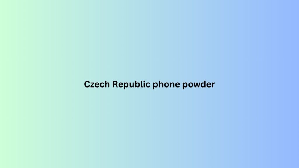 Czech Republic phone powder